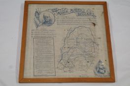 A Boer war silk song sheet " The absent-