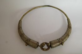 A metal tribal collar