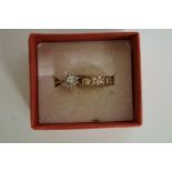 A 9ct gold diamond cluster ring, finger