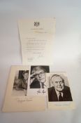 Three signed British prime ministers inc