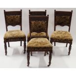 A set of four Edwardian mahogany chairs