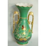 A 20th century decorative painted vase,