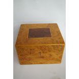 A burr walnut humidor