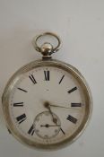 Silver keywind pocket watch, Chester 189