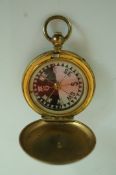 A late Victorian pocket compass, the flo