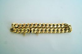 A bracelet, of hollow curb links, stampe