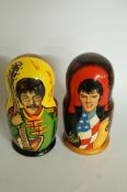 Two sets of novelty Russian dolls, inclu