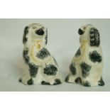 A pair of small Beswick dogs, black and