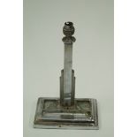 An Art Deco chrome light and ink stand