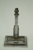 An Art Deco chrome light and ink stand