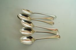 A six Victorian silver spoons, maker T.W