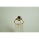 A sapphire and diamond 18 carat gold clu