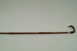 A Victorian ladies walking cane with elo