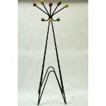 A retro metal coat stand