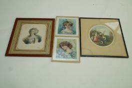 An early 20th century signed print and t