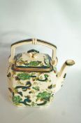 A Masons Ironstone Chartreuse teapot