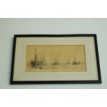 A William Lionel Wyllie etching seascape