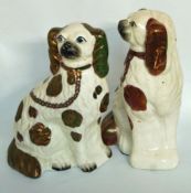 A pair of Beswick dogs, copper and white