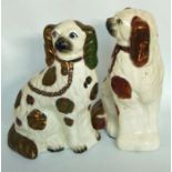 A pair of Beswick dogs, copper and white