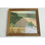 A vintage print entitled "The Cornfield"