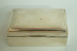 A silver cigarette box, by Mappin & Webb