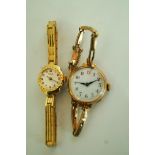 Anonymous, a lady's 9ct gold wrist watch