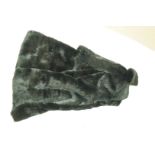 A black fur Jacket, possibly rabbit fur