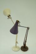 Two anglepoise lamps, one by Herbert Ter