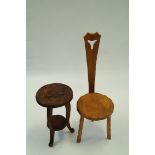 A wooden stick chair and oriental carved