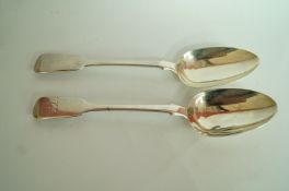 A pair of Irish silver table spoons, by