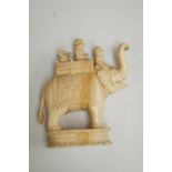 An early 20th century carved Indian ivor