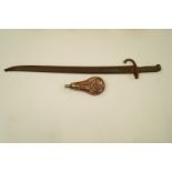 A French 20th century bayonet and copper