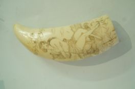 A 20th century resin style scrimshaw