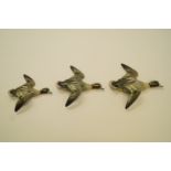 Set of three graduated Beswick teal wall