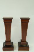 A pair of 19th century mahogany pedestal
