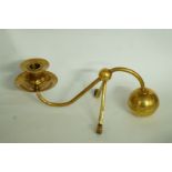 A brass Mulberry candlestick with fabric