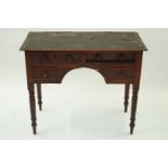 A 19th century mahogany side table with