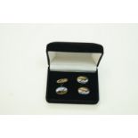 A pair of horse and jockey cuff links, t