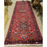 Torkaman rug repeat design in red