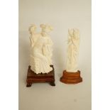 An early 20th century carved ivory figur