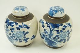 A pair of 20th century blue and white Ch