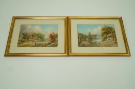 Two watercolours, by Edward Nevil