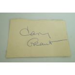 Grant, Cary; Ball point pen signature si
