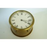 A 20th century brass drum clock