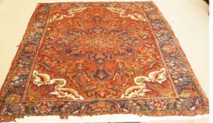 A Tabiz rug, in copper, creme and blue 1