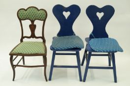 Two Arts and Crafts style chairs, along
