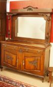 A mahogany early 20th century dresser wi