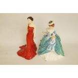 Two Royal Doulton porcelain figures "Linda" HN3374 and "Alicia" HN5484