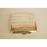 A silver cigarette case, 78 g gross