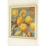 W. Zupnik, Dahlias, oil on board, signed and dated 1961 lower right, 47cm x 41cm